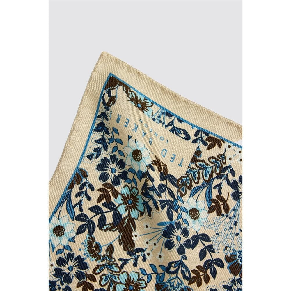 Ted Baker Champagne Bold Floral Pocket Square