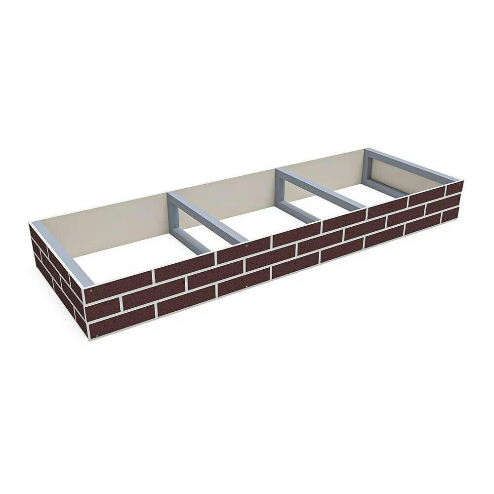 Dunster House Brick Effect Garden Bed Planter 1800mm x 600mm x 200mm