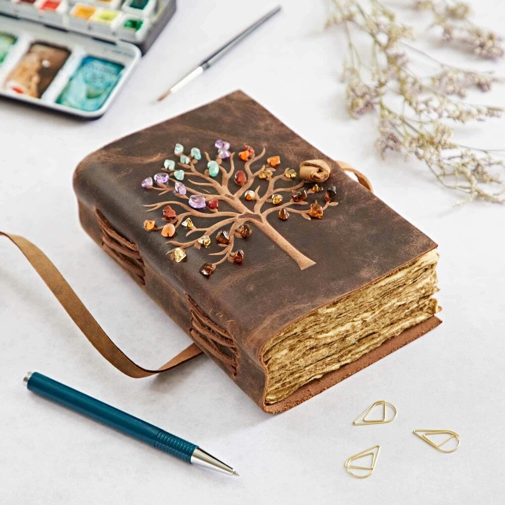 Paper High Tree of Life Buffalo Leather Journal with | Rackhams