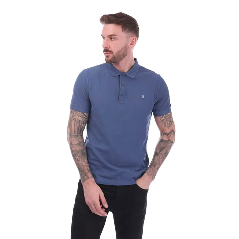 Farah Unisex Adult Hudson Polo Shirt - Blue