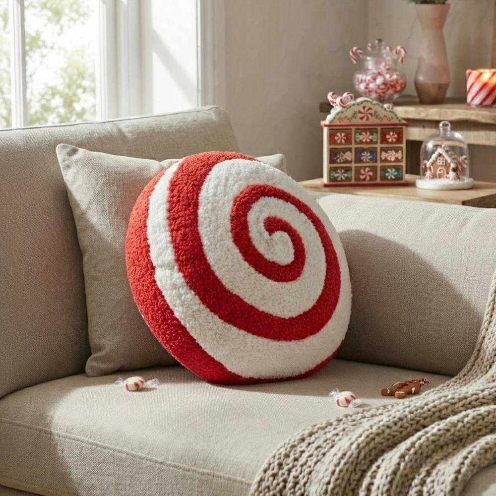 Garden Greatness Round Cotton Candy Swirl Cushion