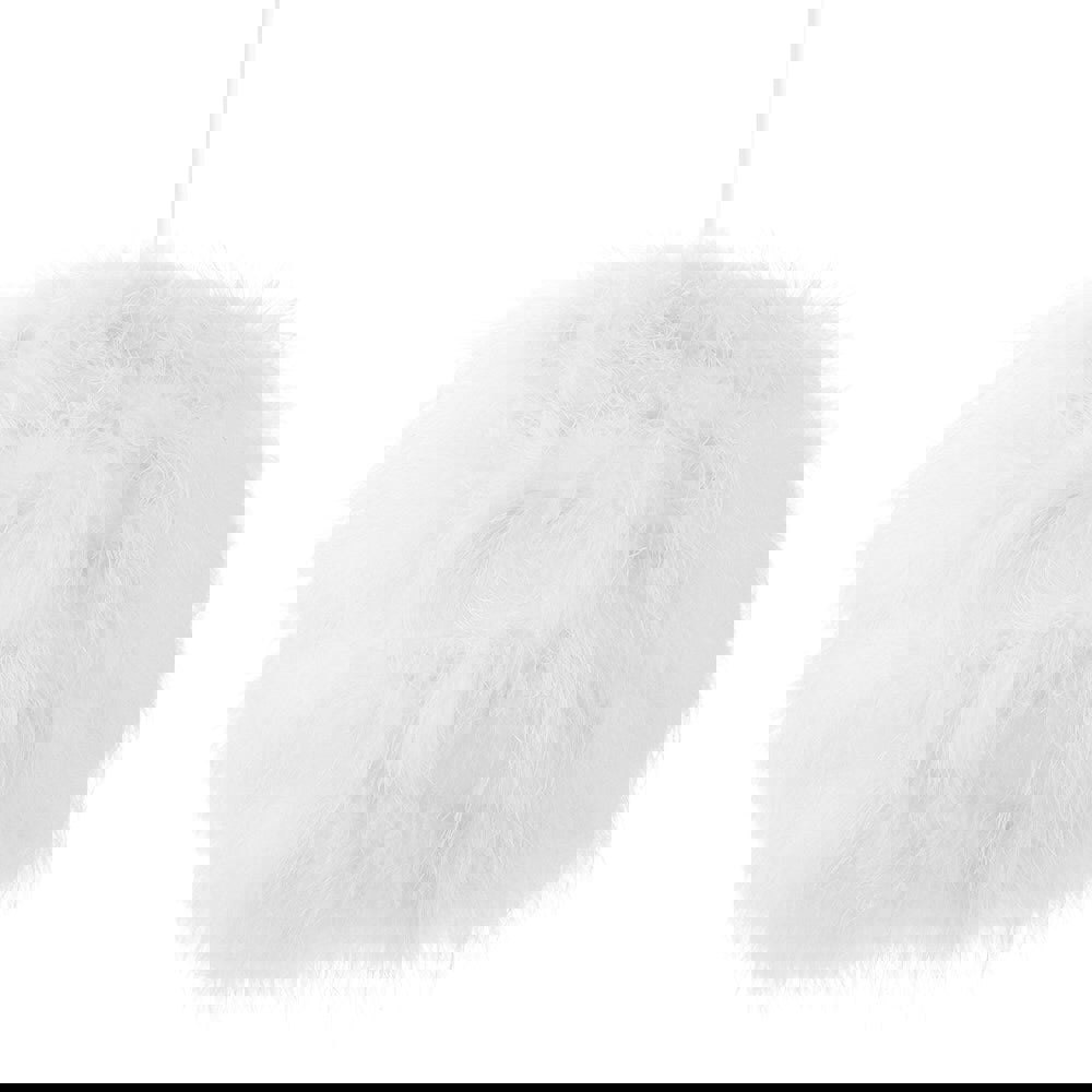 Modern and Distinctive Small Real White Feather Decorated Pendant Light Shade Image 1