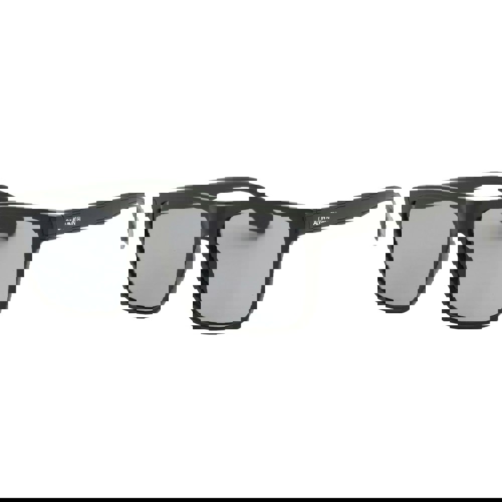 Calvin Klein Solid Smoke Lens Matte Cargo Black Sunglasses One Size
