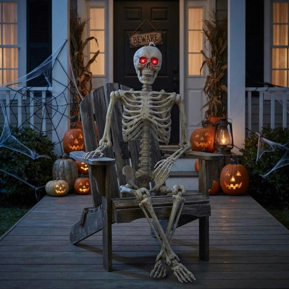 Garden Greatness 5.3ft Light Up Animated Halloween Skeleton