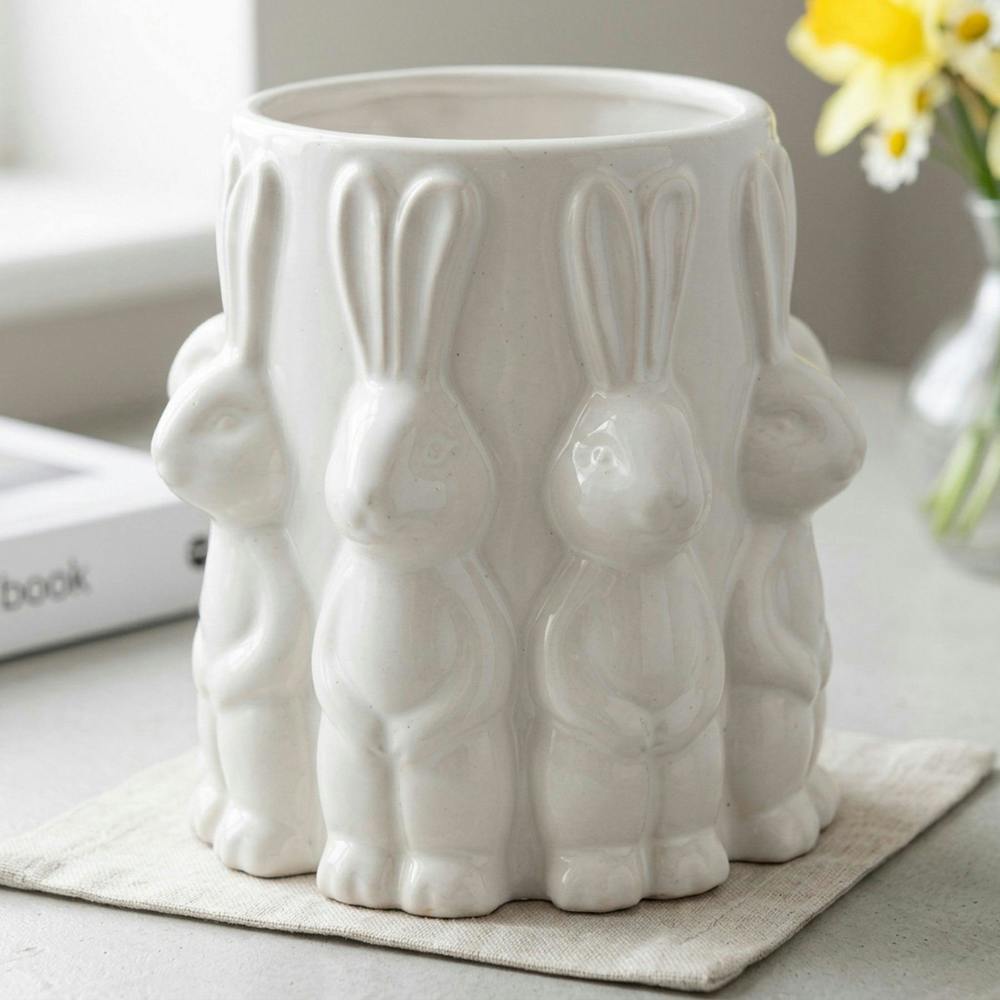 Garden Greatness Decorative Easter Bunny Shaped Vase
