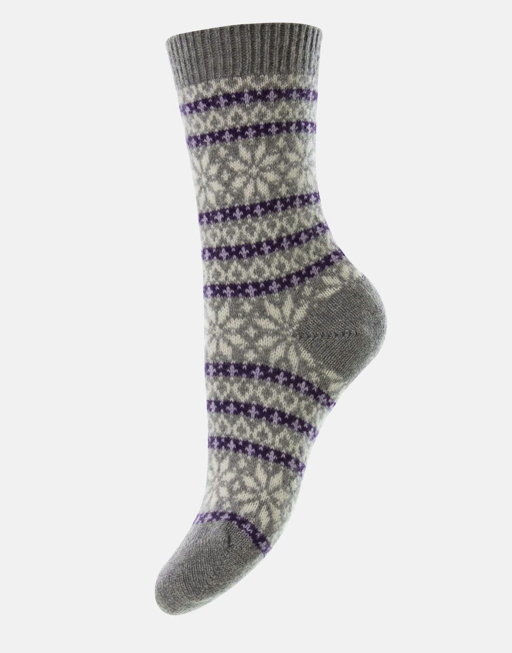 Women's Neve Cashmere Bed Socks – Flannel Grey - British Boxers