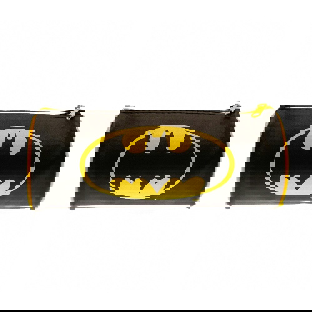 Batman Core Barrel Pencil Case - Black/Yellow