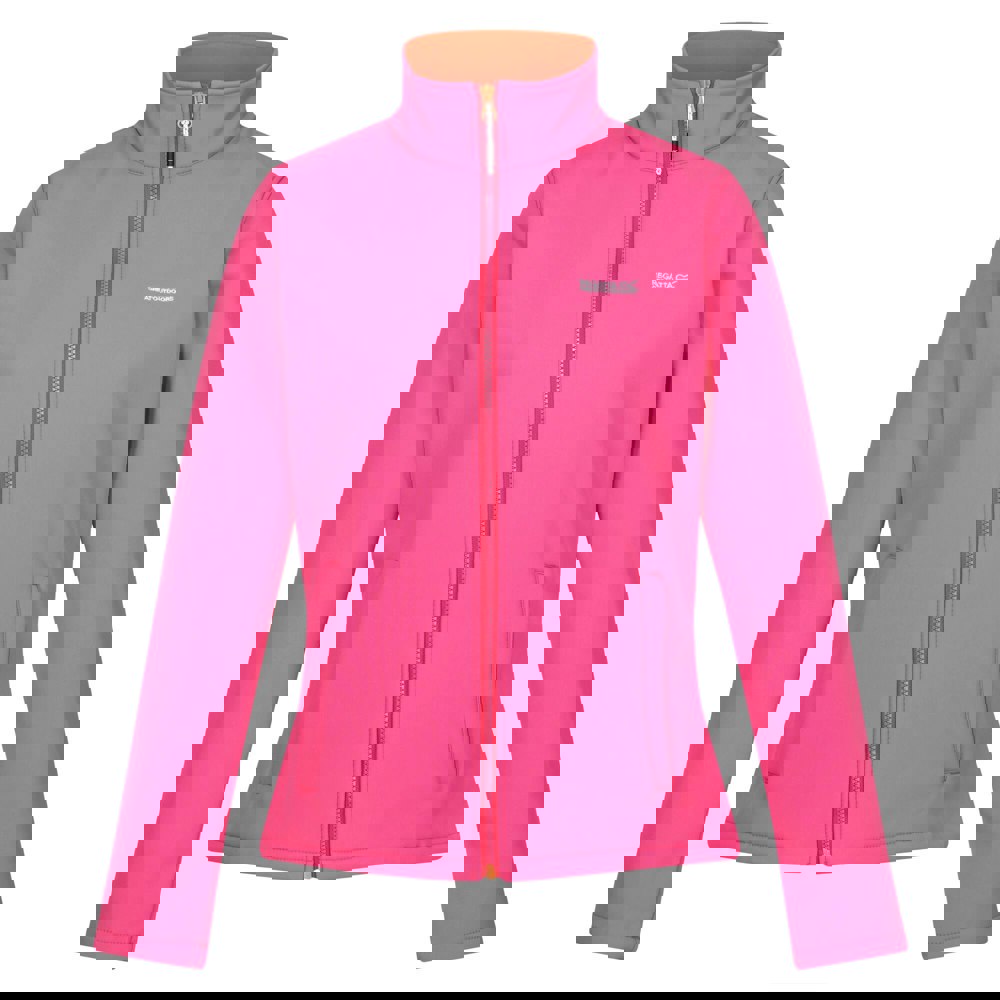 Regatta Womens/Ladies Connie V Softshell Walking Jacket - Flamingo Pink/Satsuma