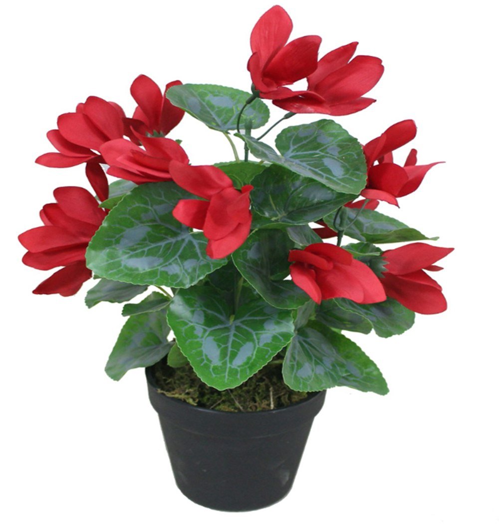 Leaf 38cm Artificial Cylamen Plant Red