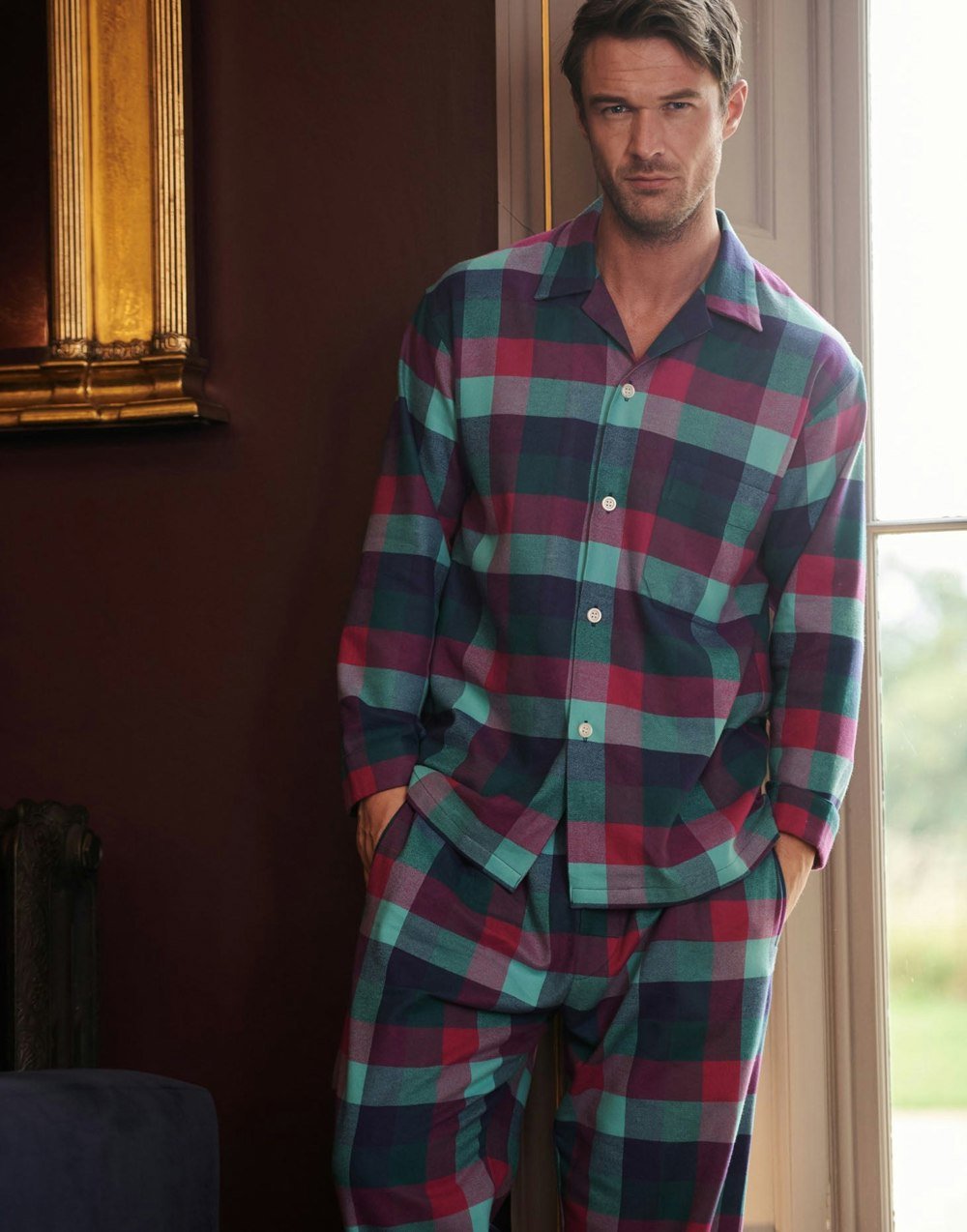 British Boxers Men's Brushed Cotton Pyjama Set –  Montrose Check