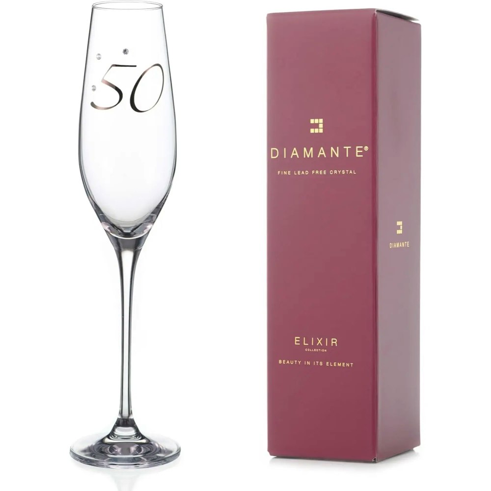 50th Birthday Champagne Flute - Single