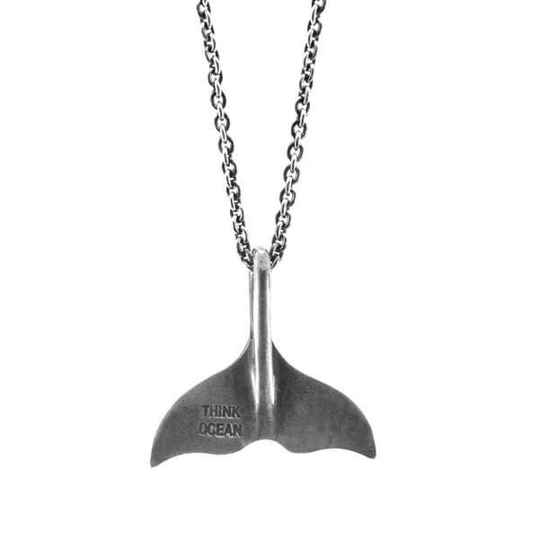 ANCHOR & CREW Think Ocean Big Whale Silver Necklace Pendant