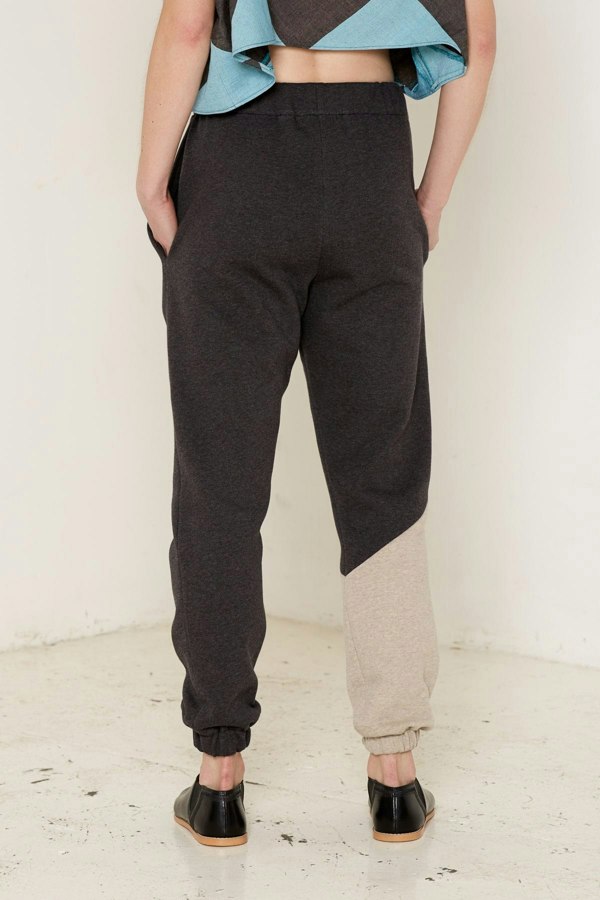 Bo Carter Jupiter Jogger Trousers in Organic Fleece - Grey