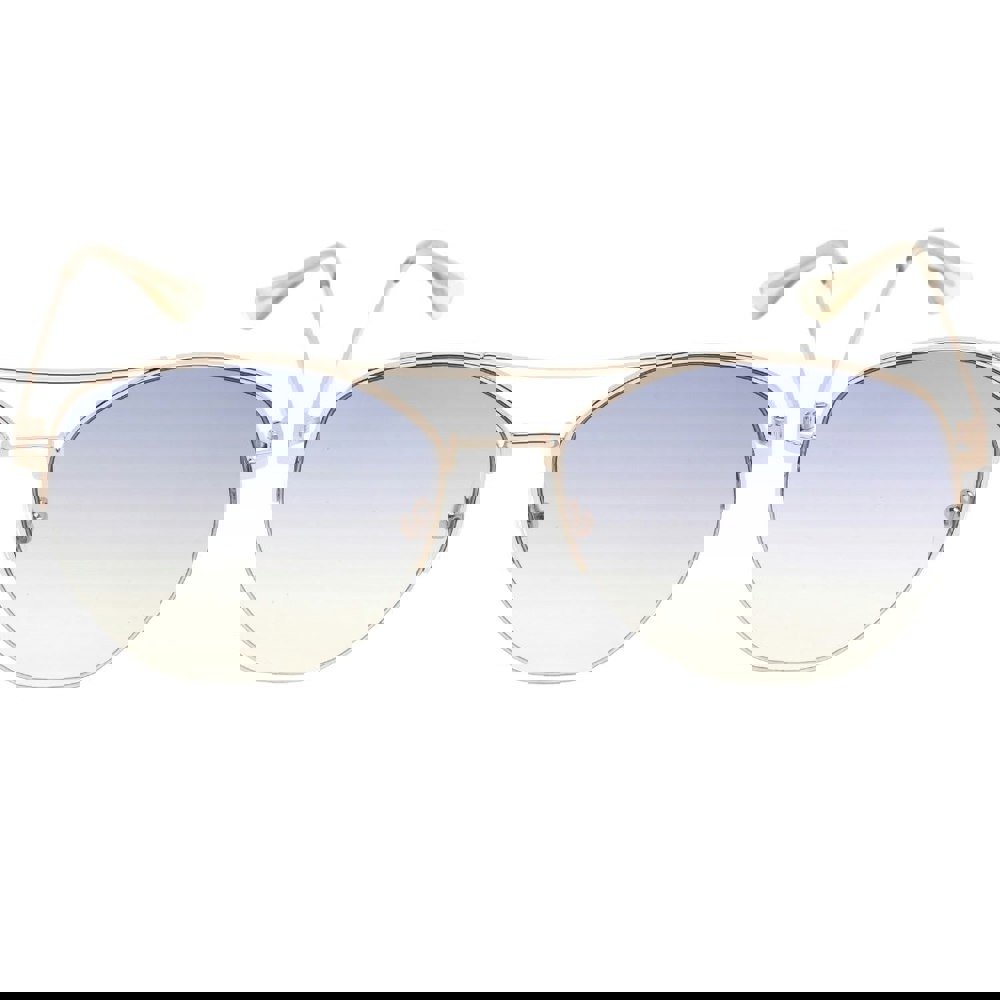 Calvin Klein Navy Gradient Lens Gold Sunglasses One Size