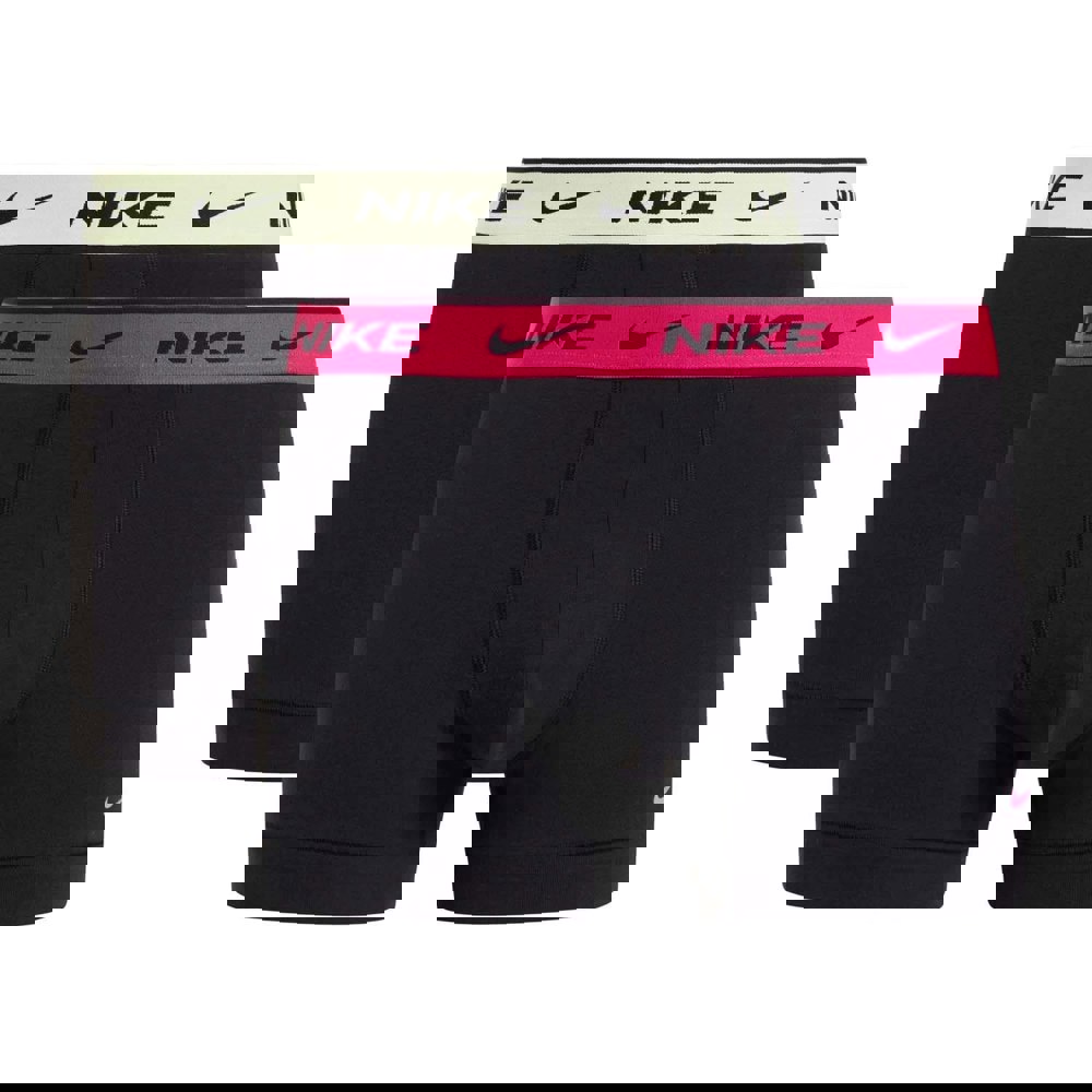 Nike Mens Boxer Shorts (Pack of 2) - Black/Pink/Yellow