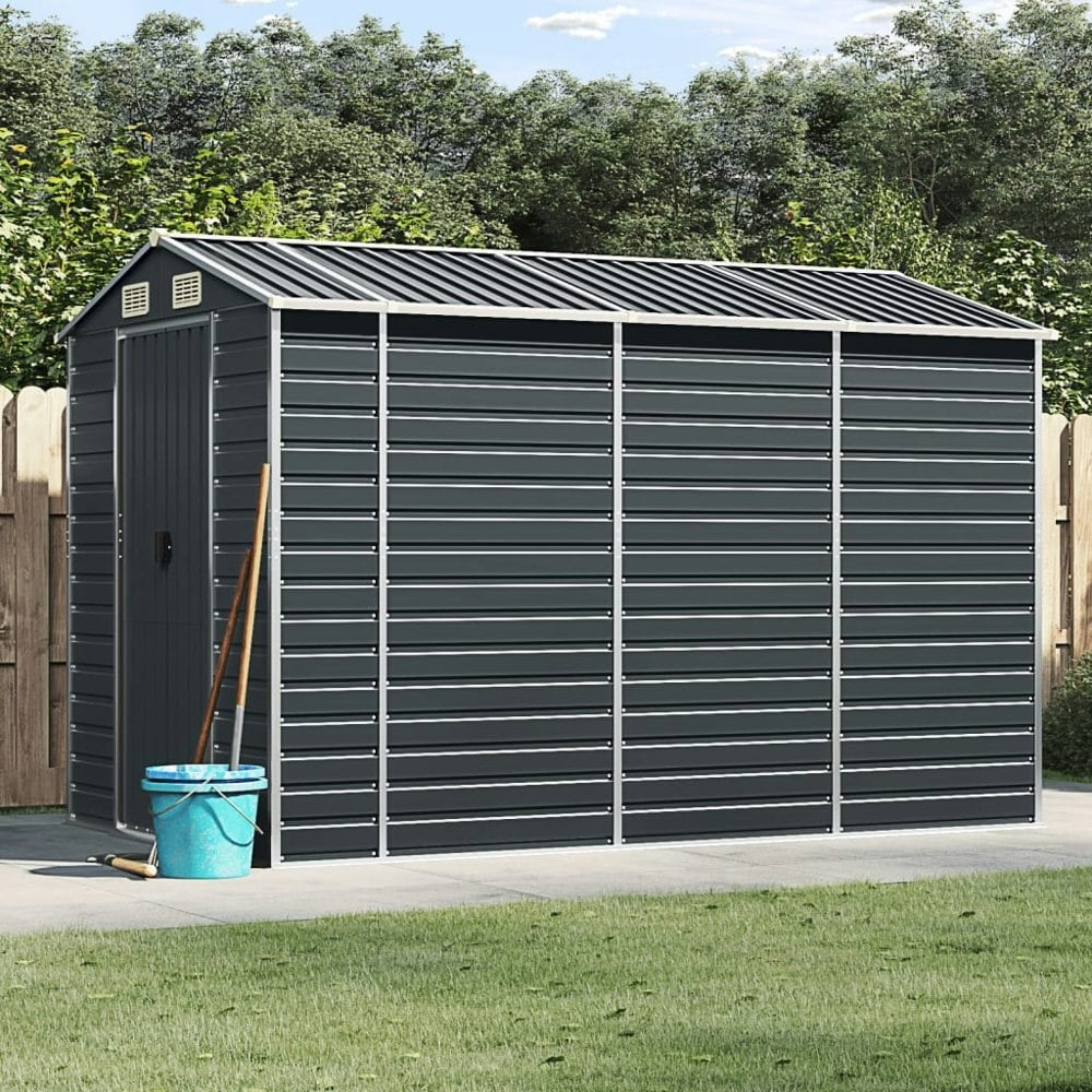Berkfield Garden Shed Anthracite 191x300x198 cm Galvanised Steel