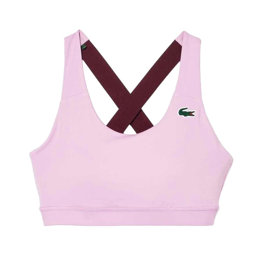 Lacoste Womens/Ladies Stretch Breathable Sport Bralette - Pink