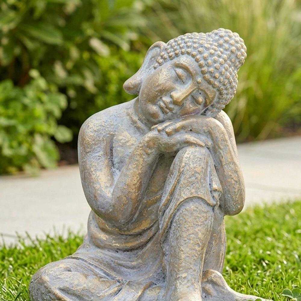 Garden Greatness Dreaming Brushed Buddha Ornament