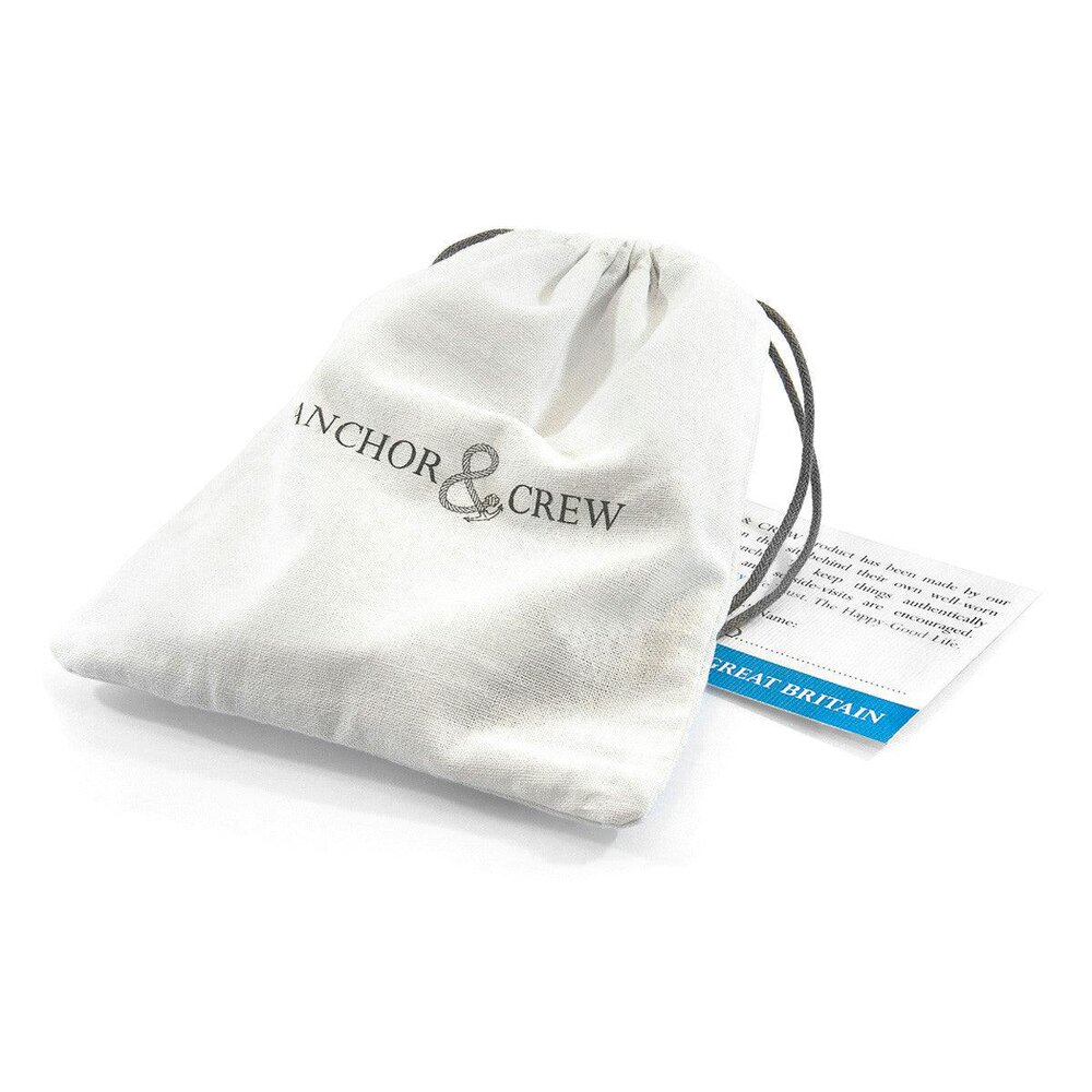 Anchor & Crew Blue Noir Pembroke Everyday Carry Silver and Rope Keyring