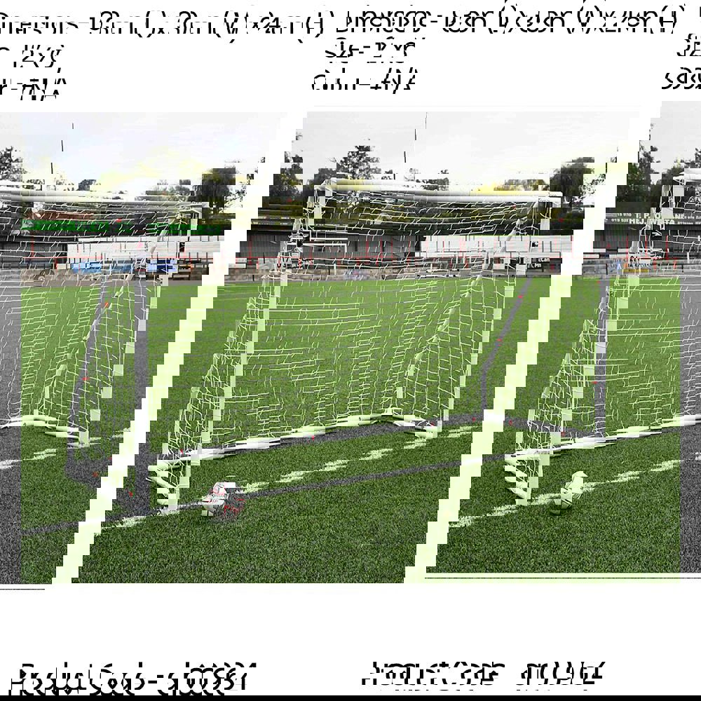 12 x 6 Feet Match Approved Football Goal Posts & Net - All Weather Outdoor Rated