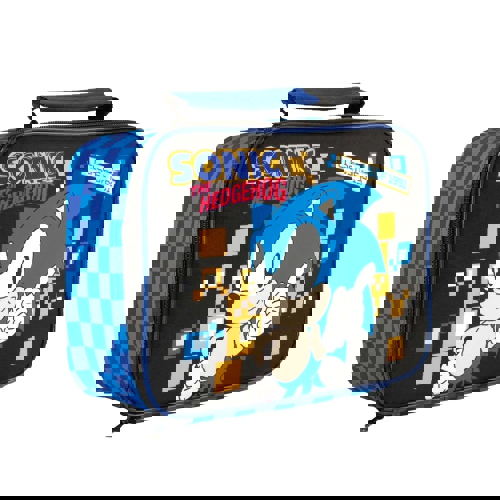 Sonic The Hedgehog Retro Style Gaming Lunch Bag - Blue/Black/Orange