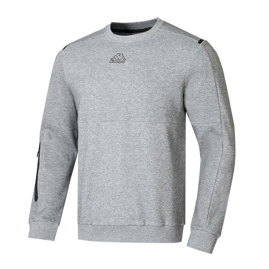 Kappa Mens Teddy Fleece Sweatshirt - Grey Marl Marl