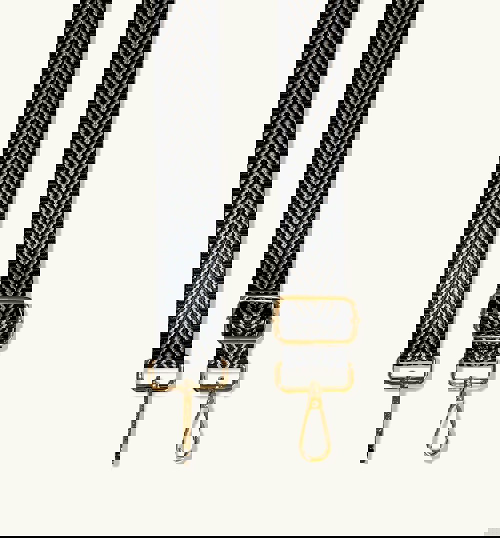 Apatchy Black & Silver Chevron Strap