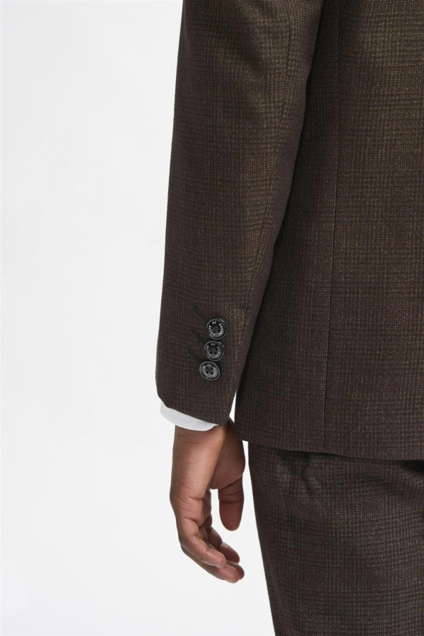 Caridi Brown Boys Suit Cuff Detail