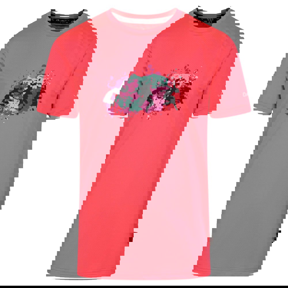 Dare 2B Childrens/Kids Amuse II Monkey T-Shirt - Neon Pink