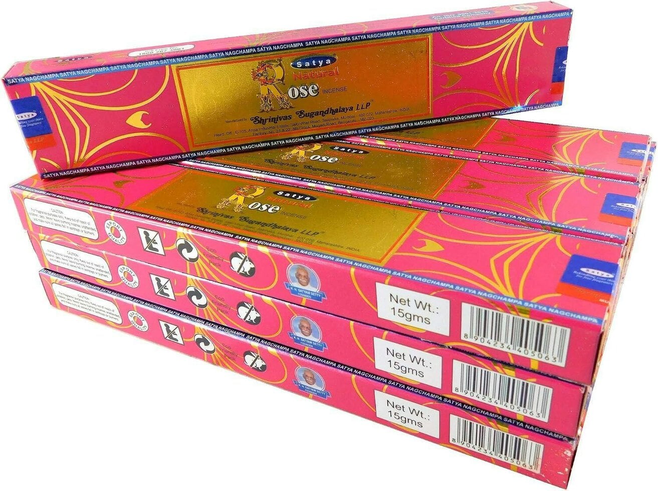 Satya Natural Rose Incense Sticks, Pack of 12