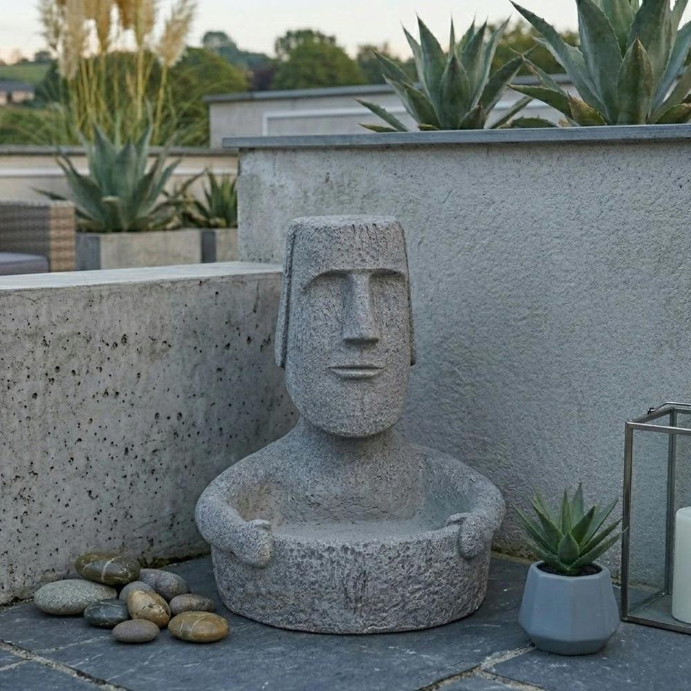 Garden Greatness Easter Island Garden Planter Pot