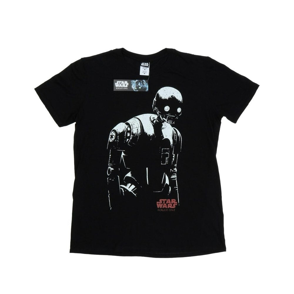 Star Wars Mens Rogue One K-2SO T-Shirt - Black