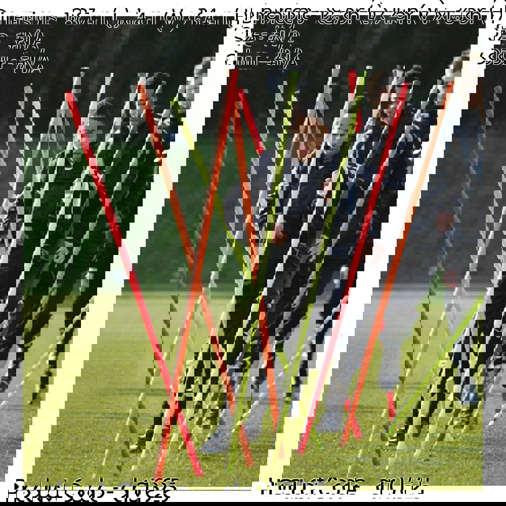 12 PACK 1.7m Spiked Boundary Poles Set Football Footwork & Dribbling Training
