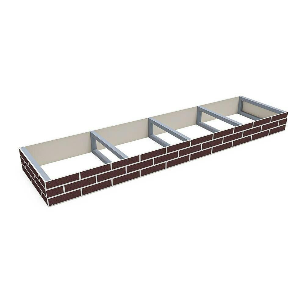 Dunster House Brick Effect Garden Bed Planter 2400mm x 600mm x 200mm