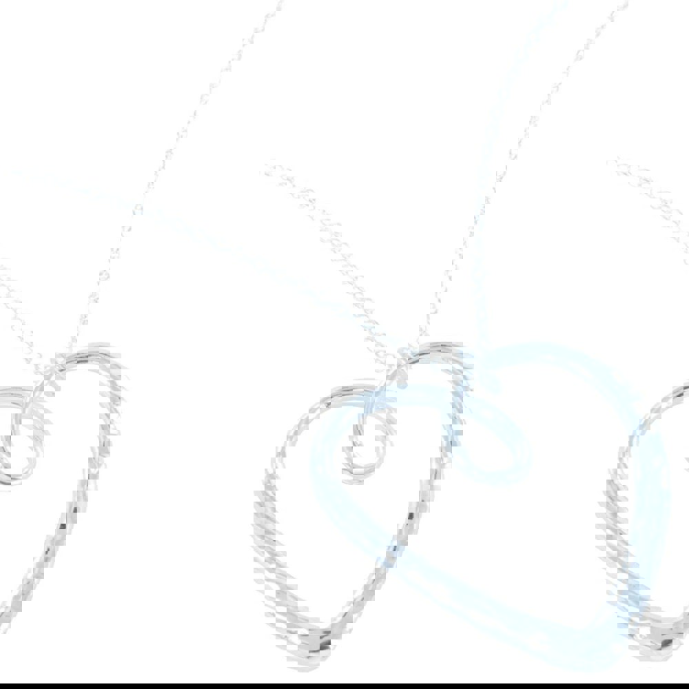 Curly Whirly Heart Design Sterling Silver Necklace - Reeves & Reeves