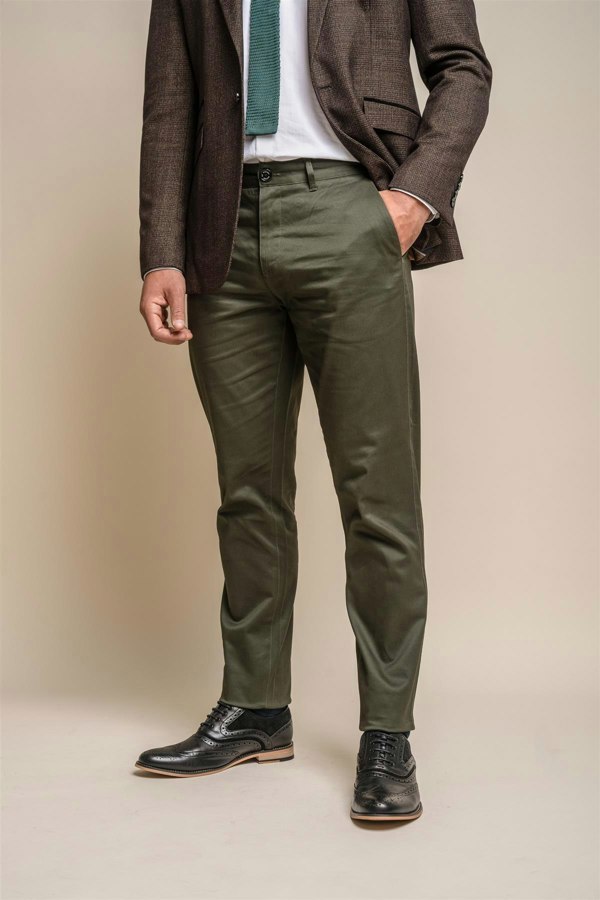 Dakota Olive Chino Front