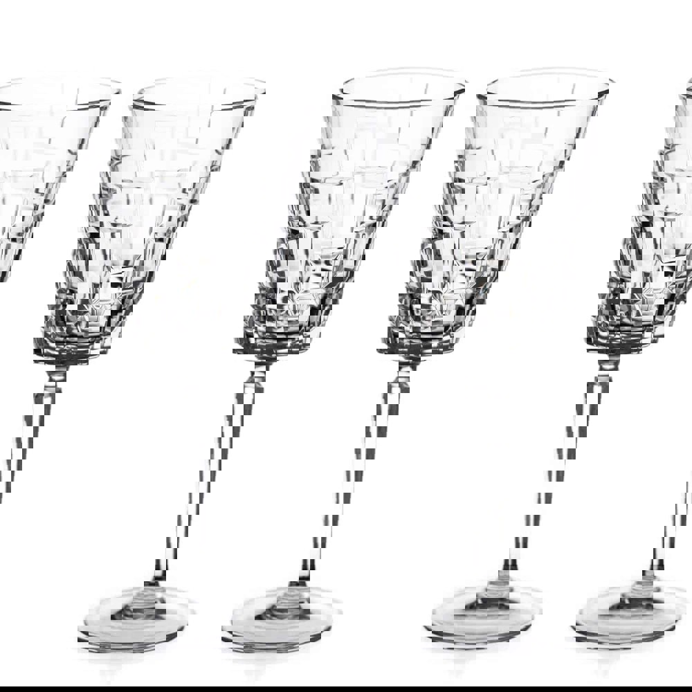 Diamante Quartz Crystal Red Wine Glasses - Set of 2