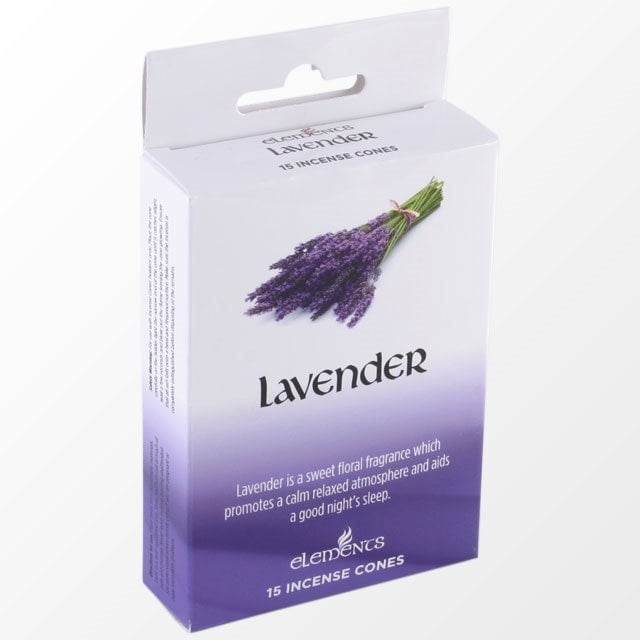 Serano Set of 12 Packets of Elements Lavender Incense Cones