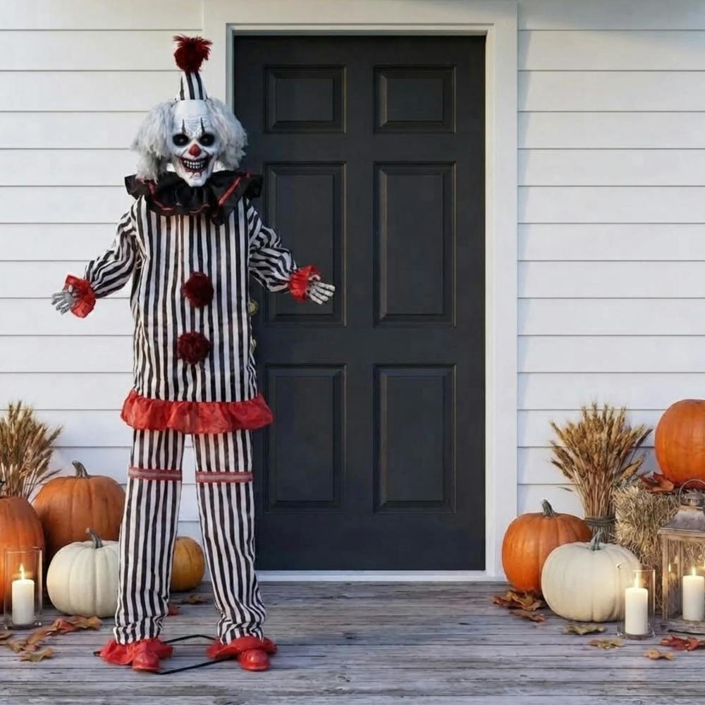 Garden Greatness 6ft Standing Scary LED Animated Clown
