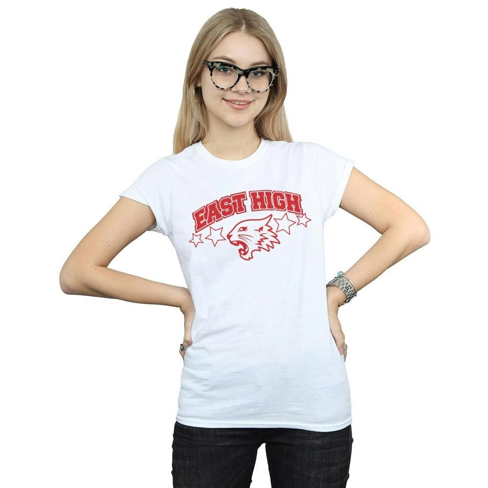 Disney Womens/Ladies High School Musical The Musical Wildcat Stars Cotton T-Shirt - White