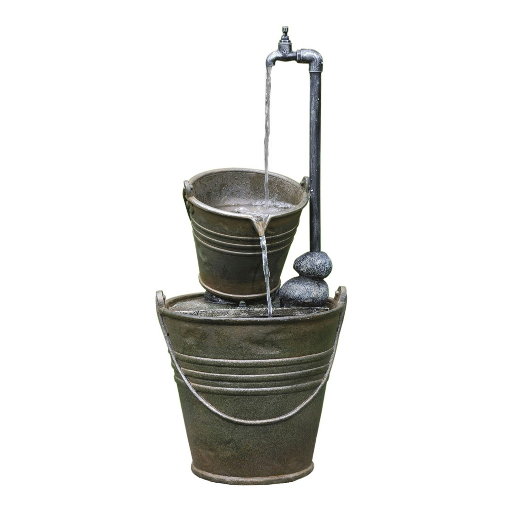 Tranquillity Water Features 2 Tin Buckets With Tap Water Feature