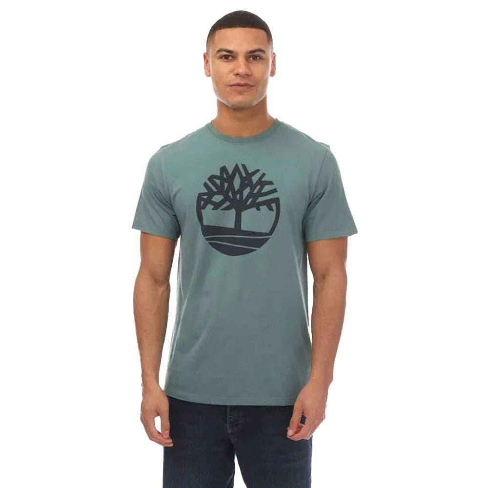 Timberland Mens Kennebec River Tree Logo T-Shirt - Teal