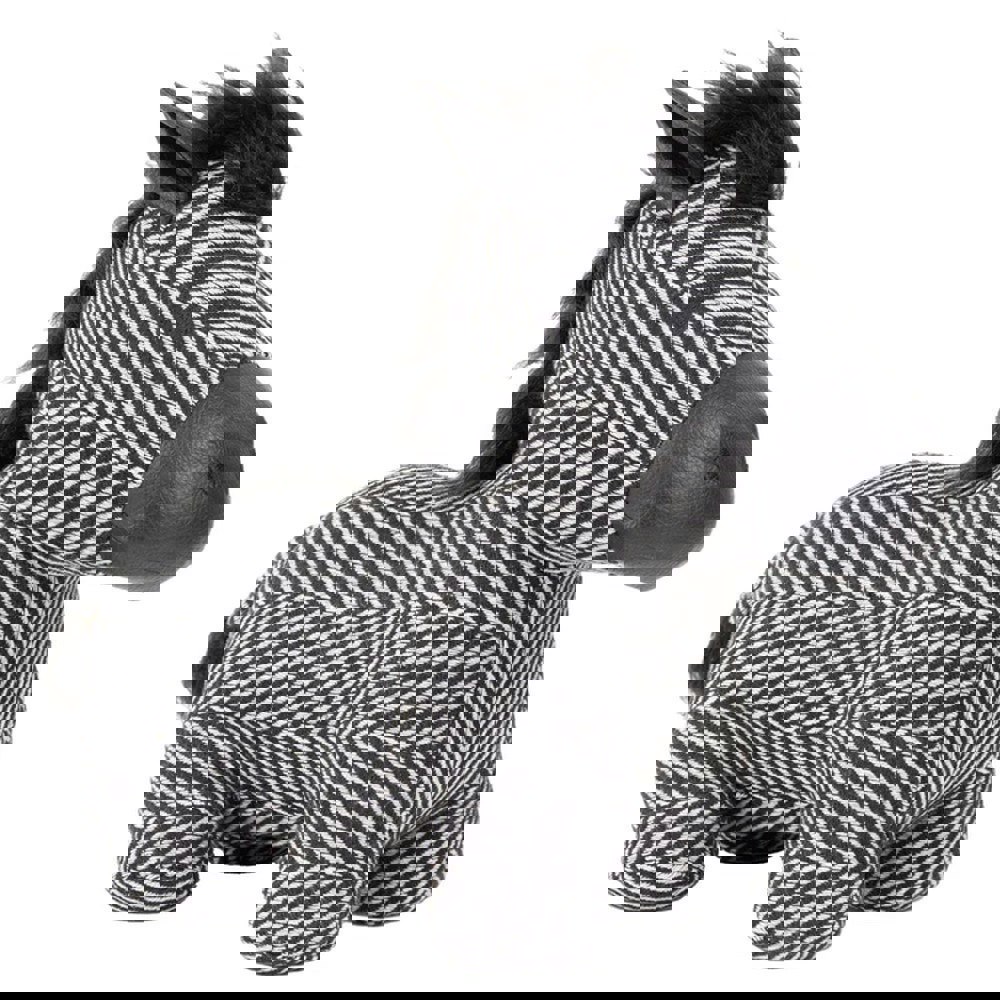Paoletti Jacquard Zebra Doorstop - Black