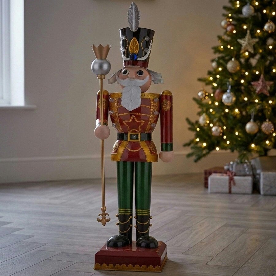 Garden Greatness Traditional Hand-Painted LED Nutcracker Ornament