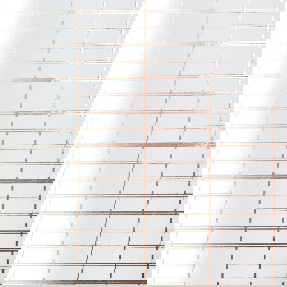 Grid copper rose / white