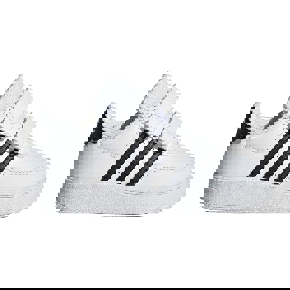 Adidas Kids Breaknet 2.0 Synthetic Leather Court Shoes - White/Black