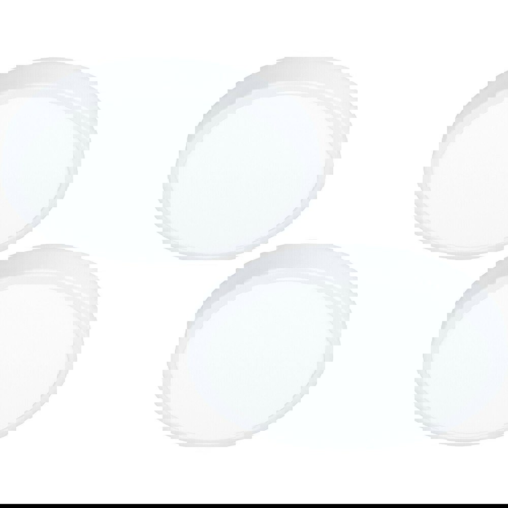 2 PACK Wall Flush Ceiling Light Colour White Shade White Plastic LED 20W Incl Loops