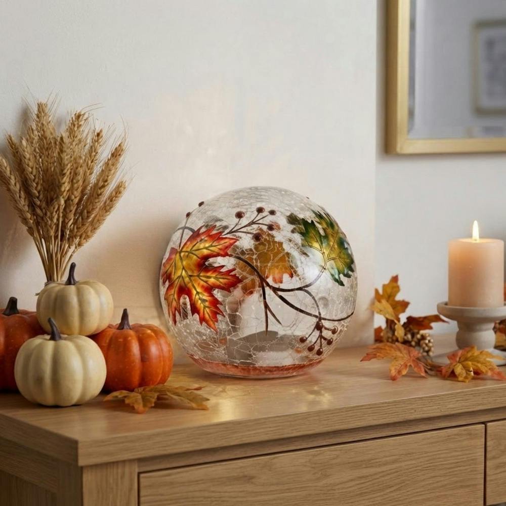 Garden Greatness Welcome Autumn Leaf LED Light Up Orb