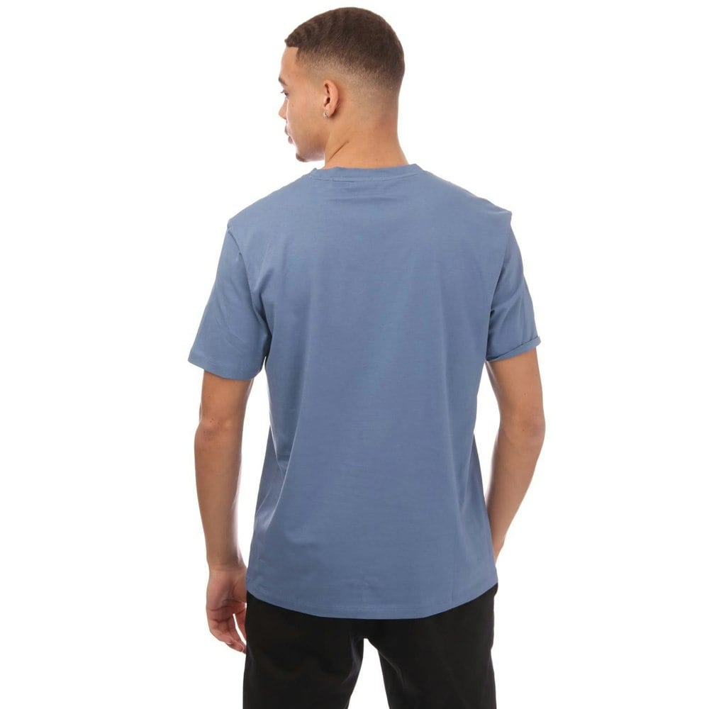 Hugo Mens Printed Logo Regular T-Shirt - Blue