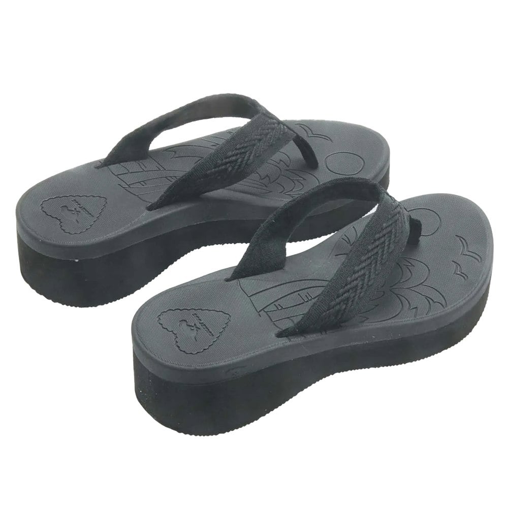 Rocket Dog Womens/Ladies Tizzy Platform Flip Flops - Black